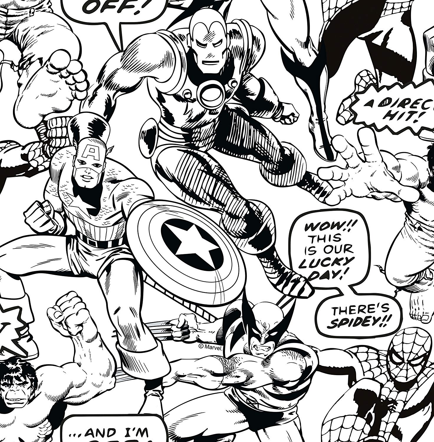Black And White Marvel Comic Strip - HD Wallpaper 