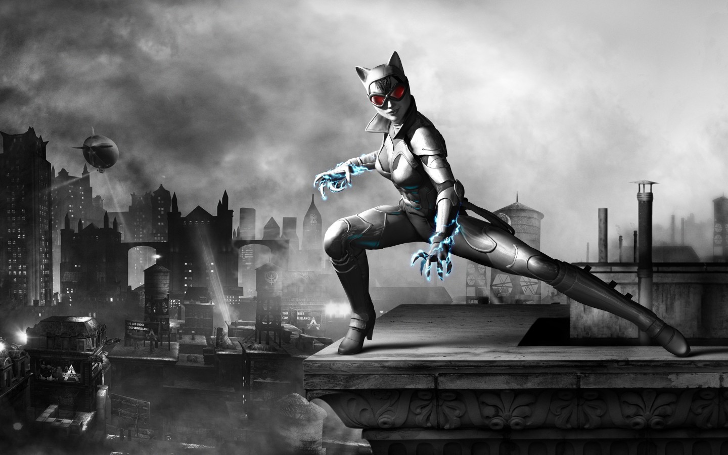 Catwoman Behind Arkham City - HD Wallpaper 