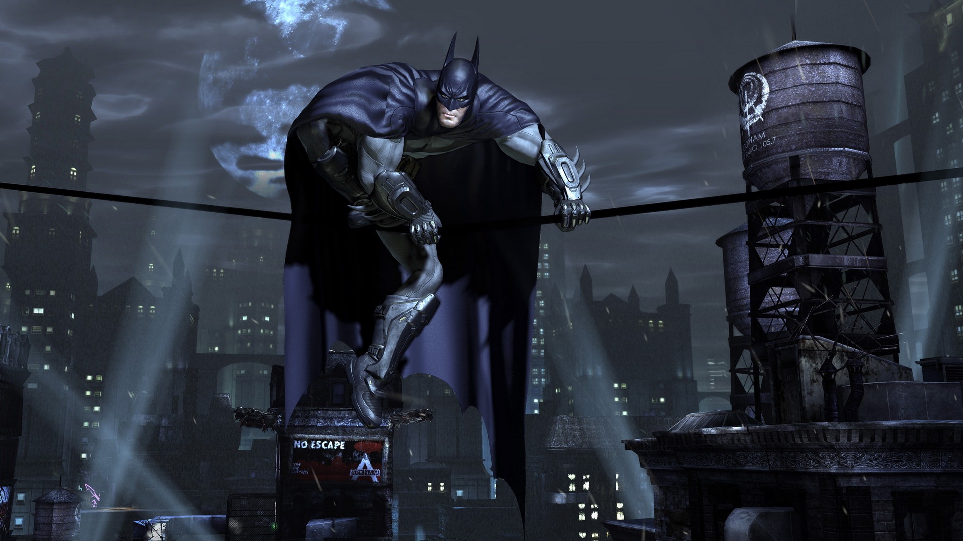 Wallpaper - Batman Gotham City Comic - HD Wallpaper 