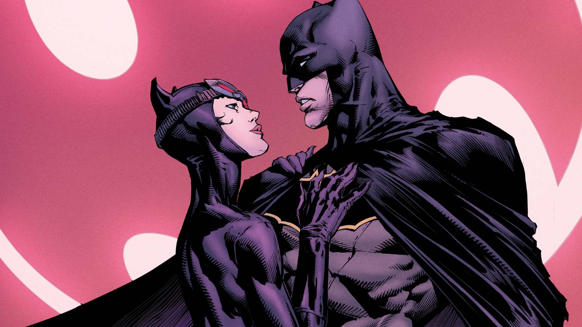 Wallpaper Batman And Catwoman, Dc Comics Heroes - Comic Batman And Catwoman - HD Wallpaper 