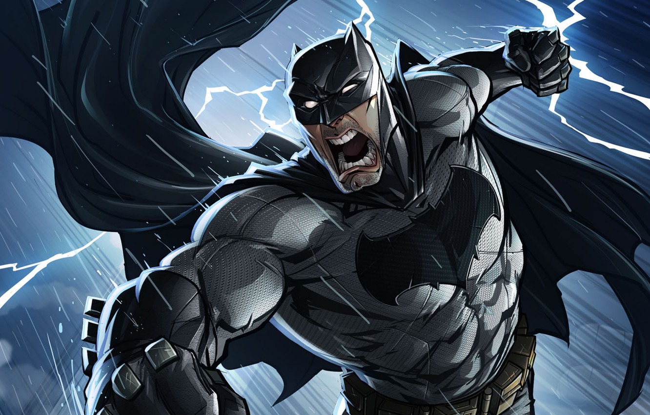 Photo Wallpaper Bruce, Batman, Patrick Brown, Dc Comics, - Patrick Brown Batman - HD Wallpaper 