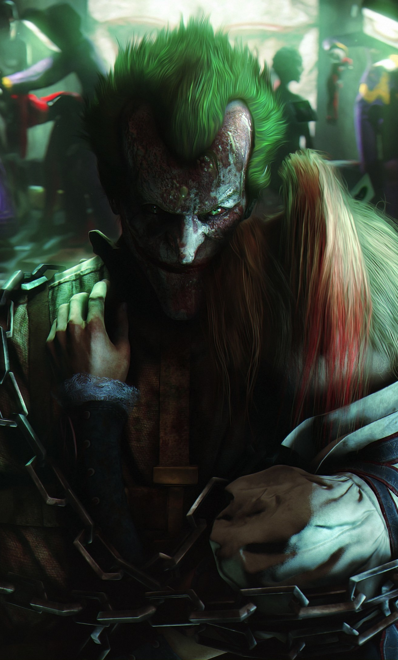 Arkham City, Joker, Villain, Video Game, Wallpaper - Joker Comic Wallpaper Iphone - HD Wallpaper 