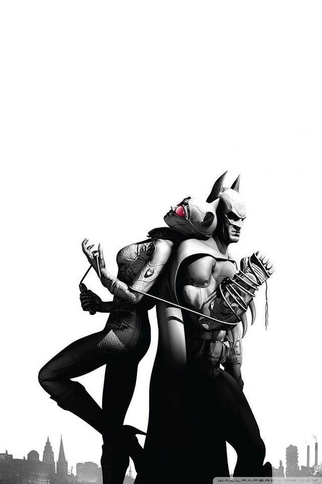 Batman And Catwoman Arkham - HD Wallpaper 