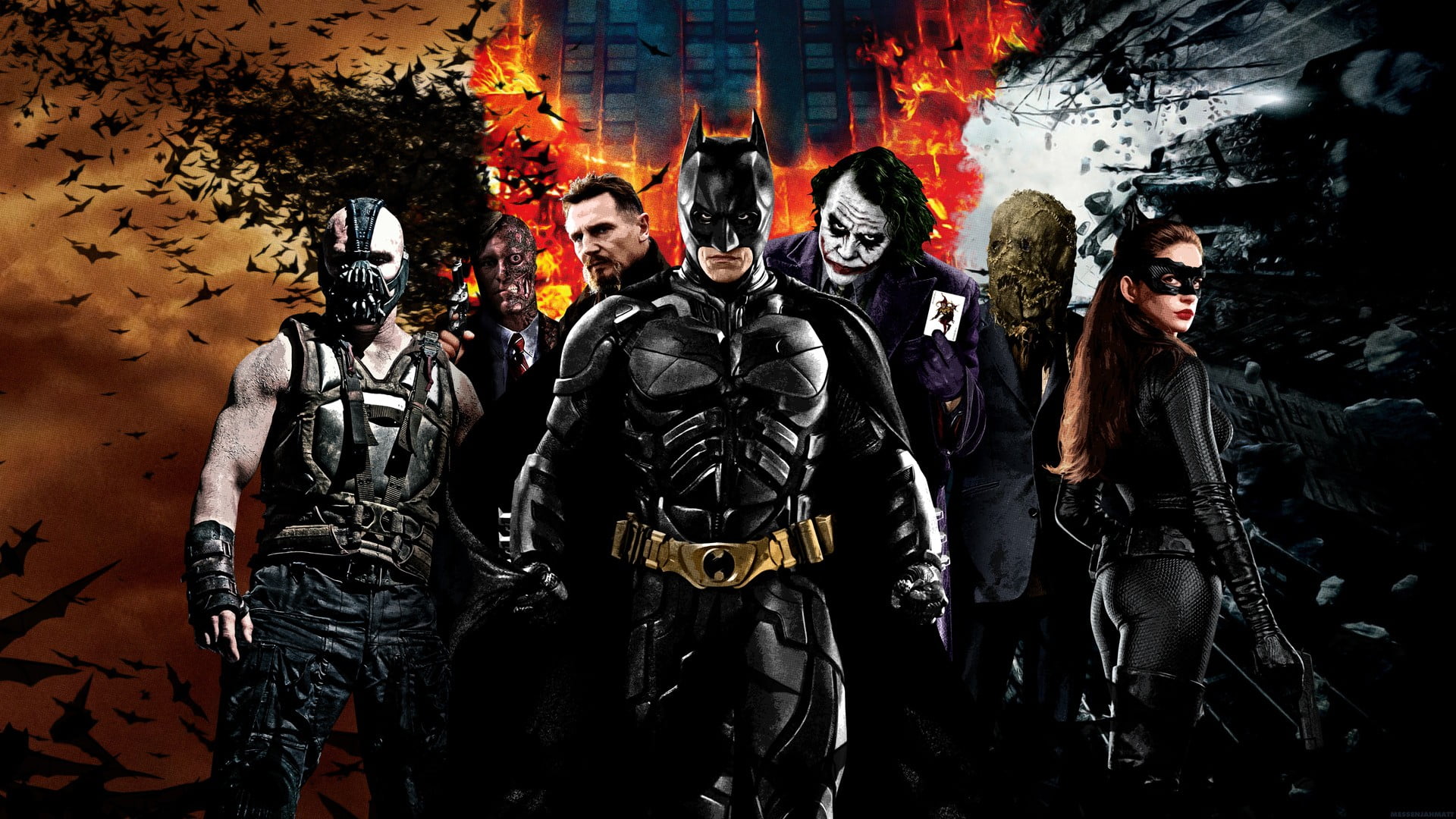 Batman The Dark Knight Trilogy - HD Wallpaper 