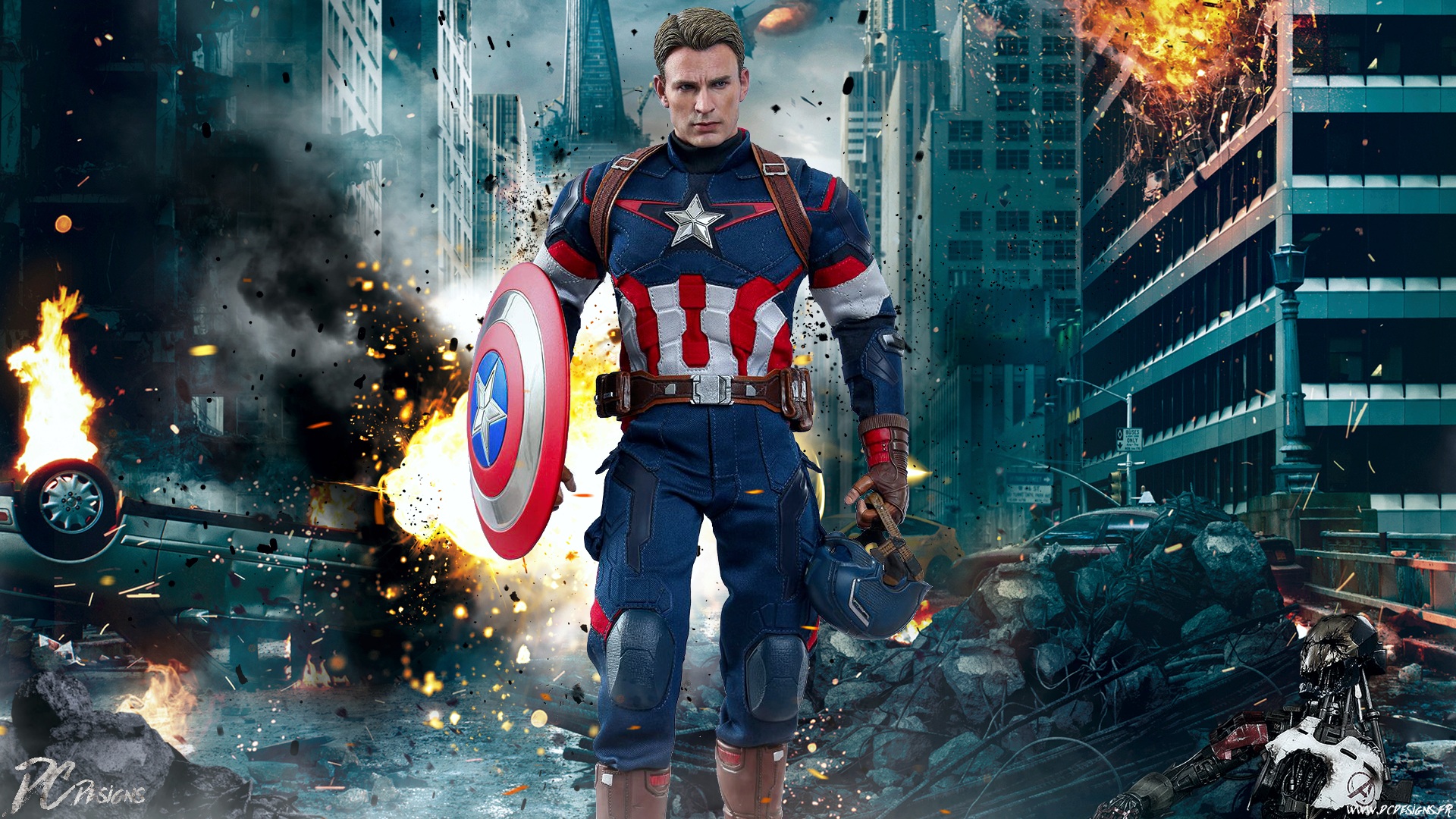 Chris Evans Captain America Hd - HD Wallpaper 