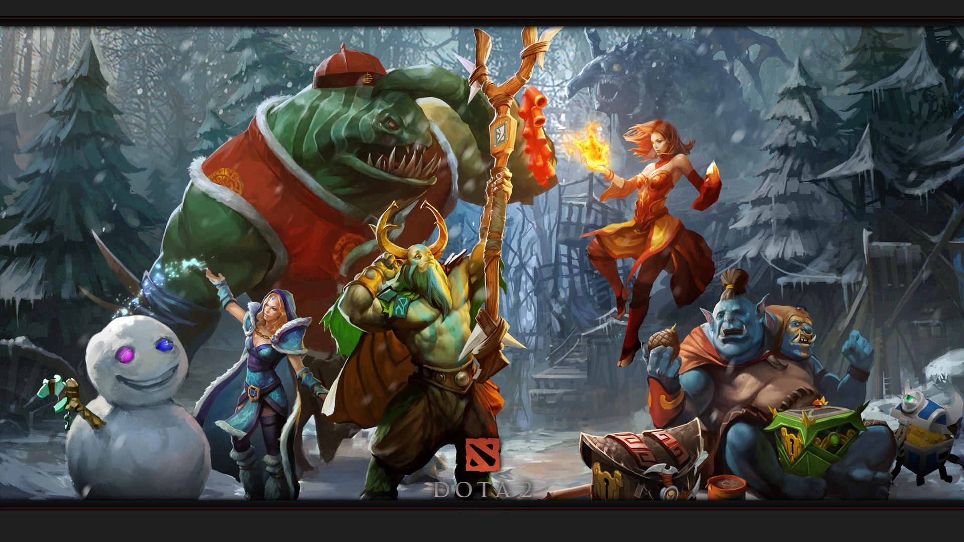 Dota 2, New, Heroes, Year, Dota 2 Desktop Background - Dota 2 New Year - HD Wallpaper 