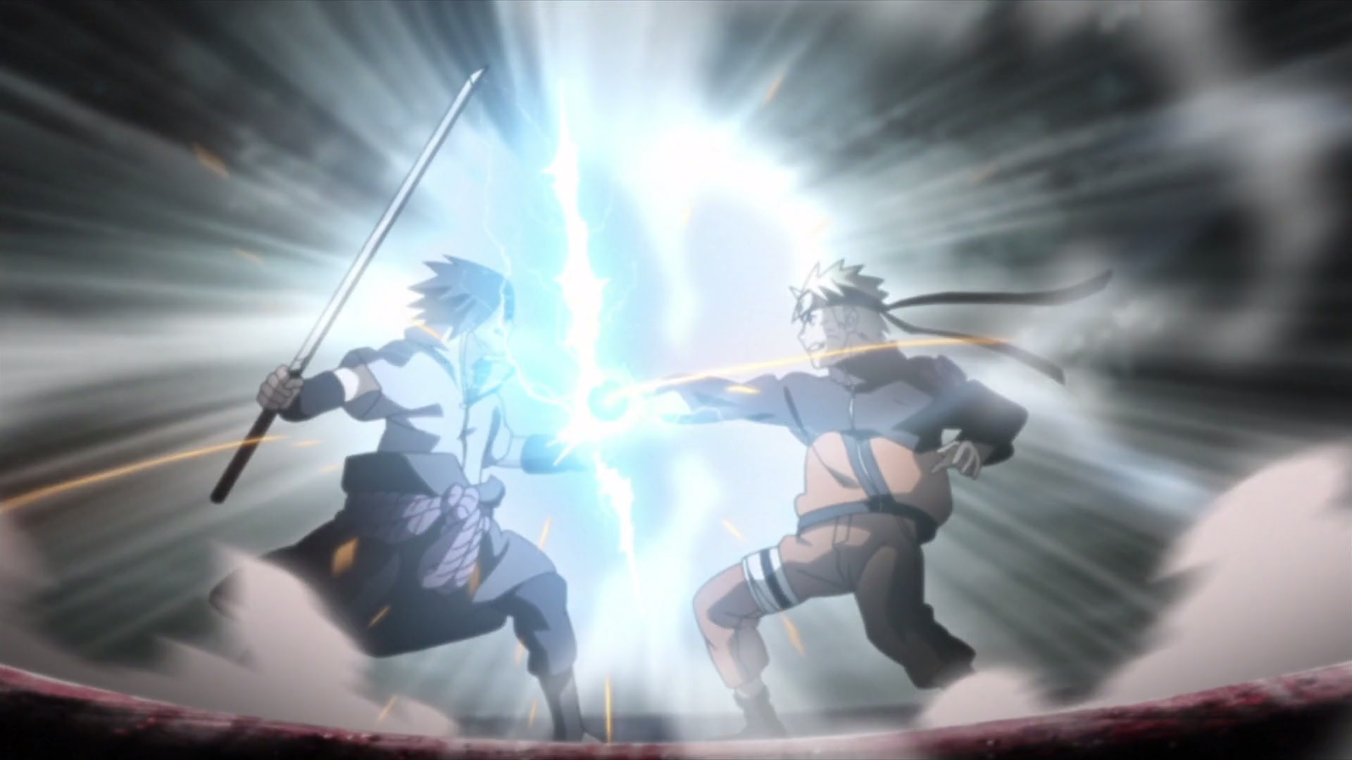 Naruto Vs Sasuke Rasengan Vs Chidorisunitenaruto Vs - Rasengan Naruto Vs Sasuke - HD Wallpaper 