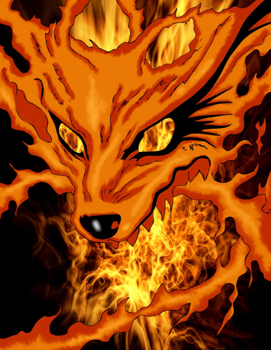 Naruto Nine Tailed Fox Tattoo - HD Wallpaper 
