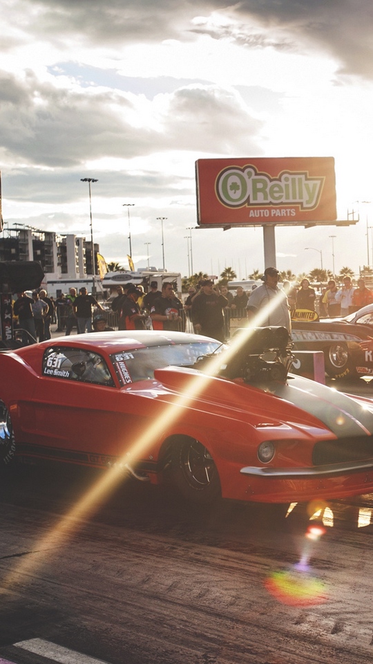 Wallpaper Mustang, Race, Ford, Drag - Drag Racing Background - HD Wallpaper 