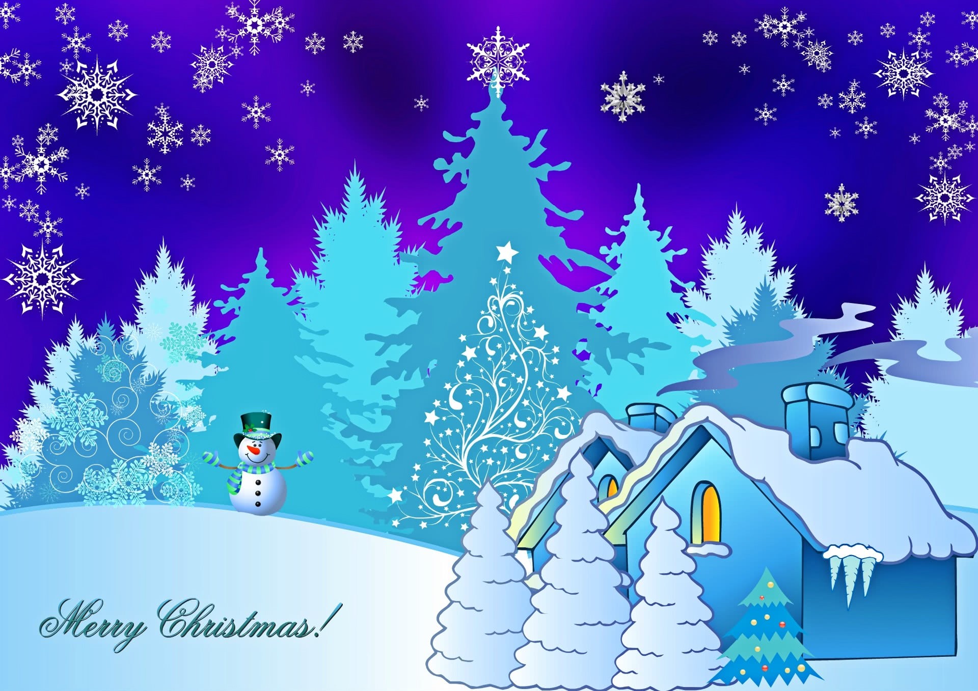 Christmas Scene Wallpaper - Christmas Scene - HD Wallpaper 