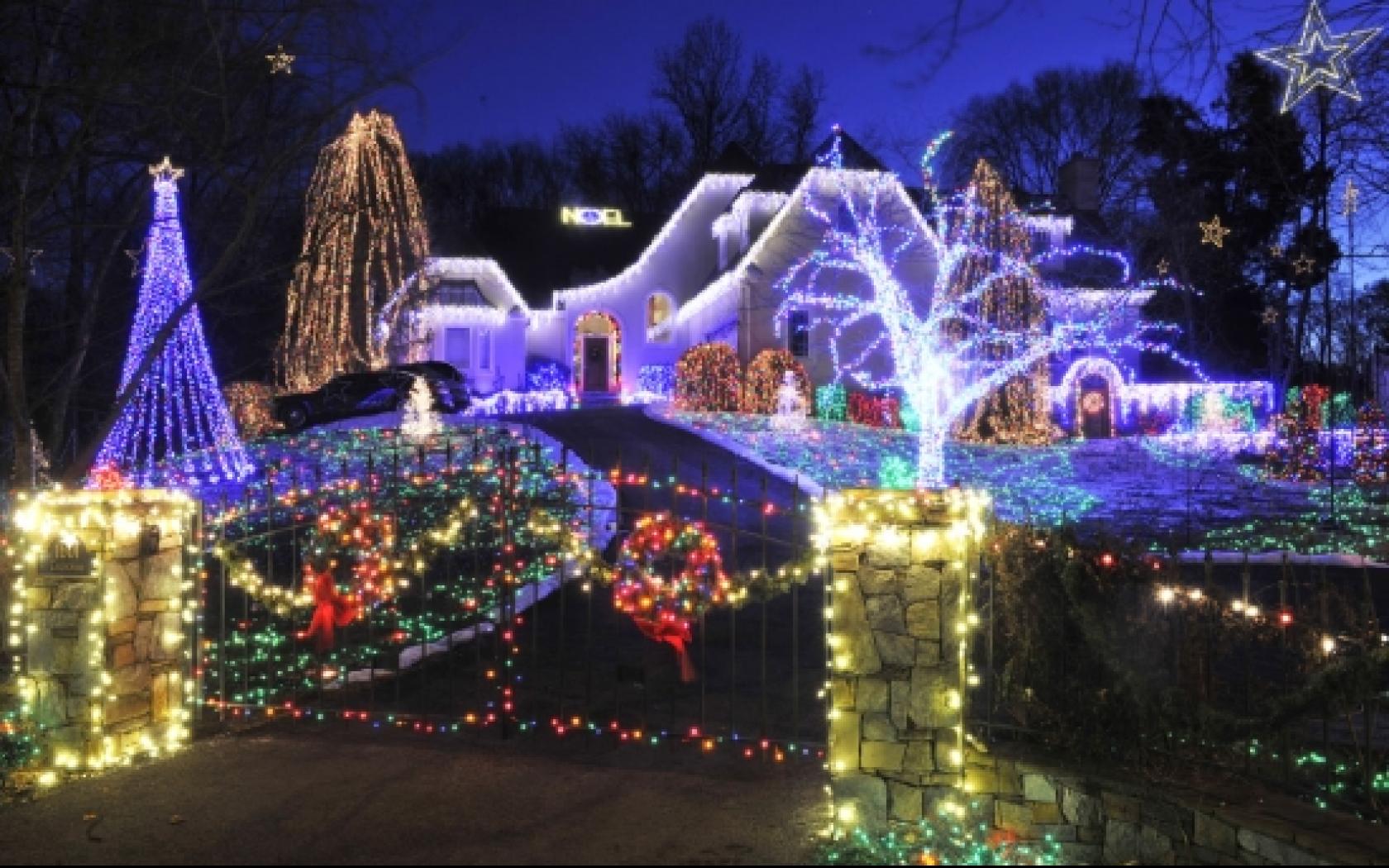 Christmas Lights Wallpaper Hd Widescreen - HD Wallpaper 