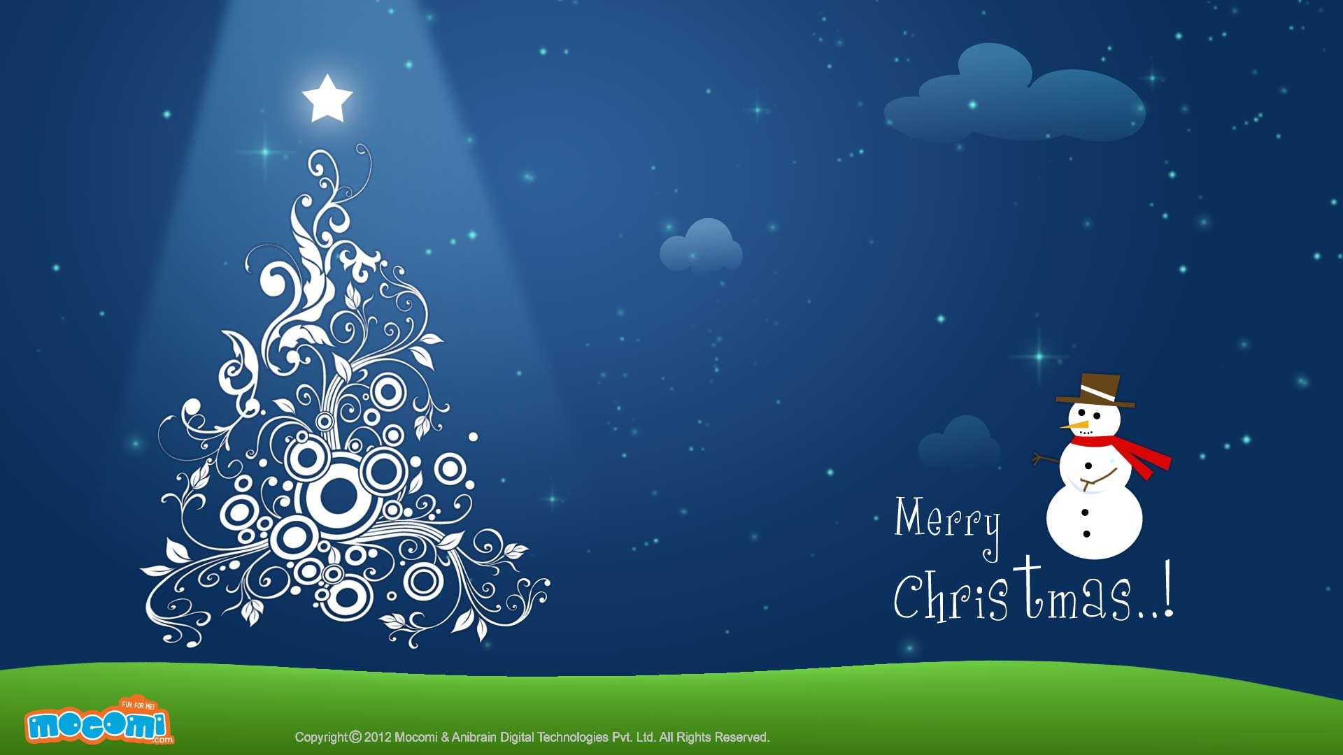 Merry Christmas Wallpaper With Snowman - HD Wallpaper 