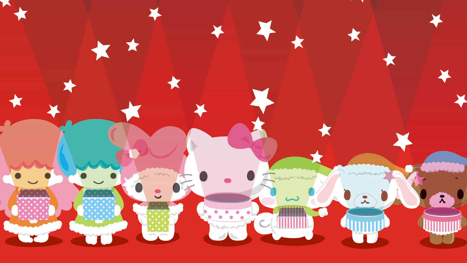 Hello Kitty Christmas Pictures Widescreen - HD Wallpaper 