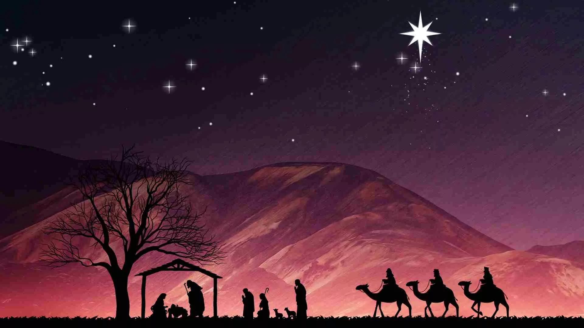Christian Christmas Desktop Wallpaper - Nativity Christmas Wallpaper Desktop - HD Wallpaper 