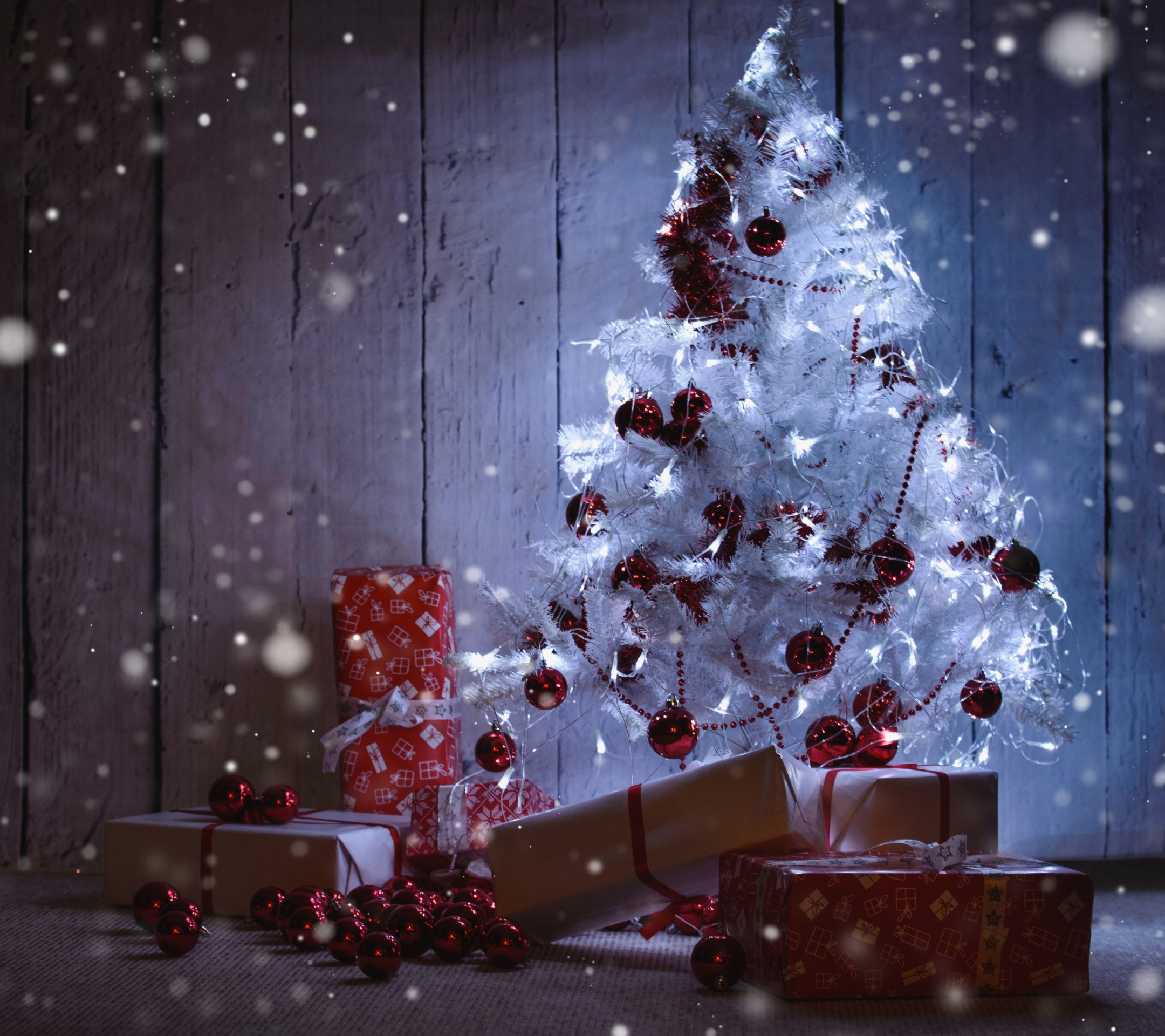 Christmas Tree Background Hd - HD Wallpaper 