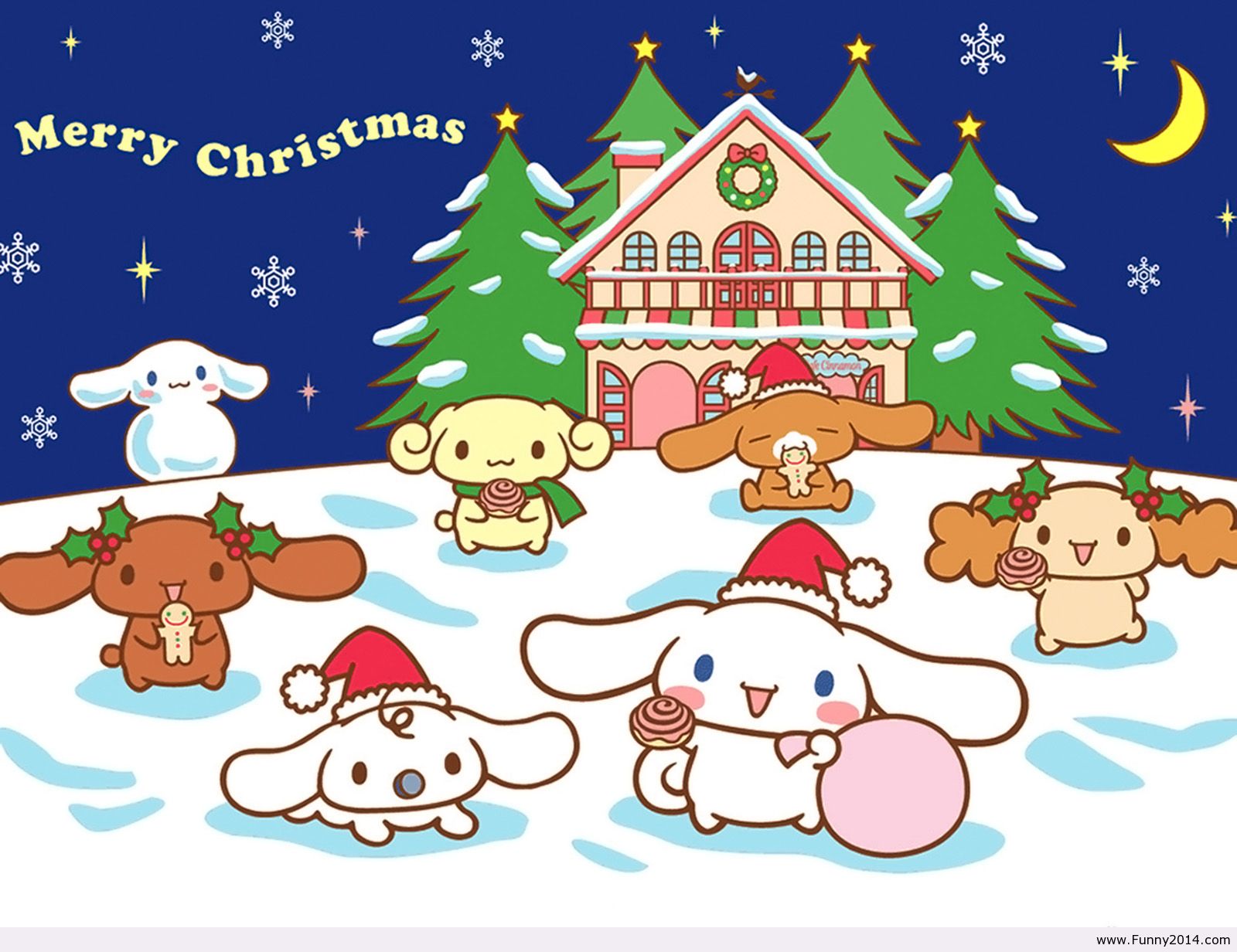 2014, Christmas, Funny Christmas - Merry Christmas Chibi Gif - HD Wallpaper 