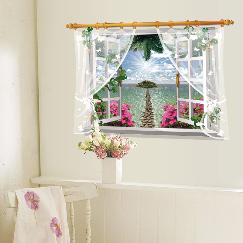 Adesivi Murali Con Finestra - HD Wallpaper 