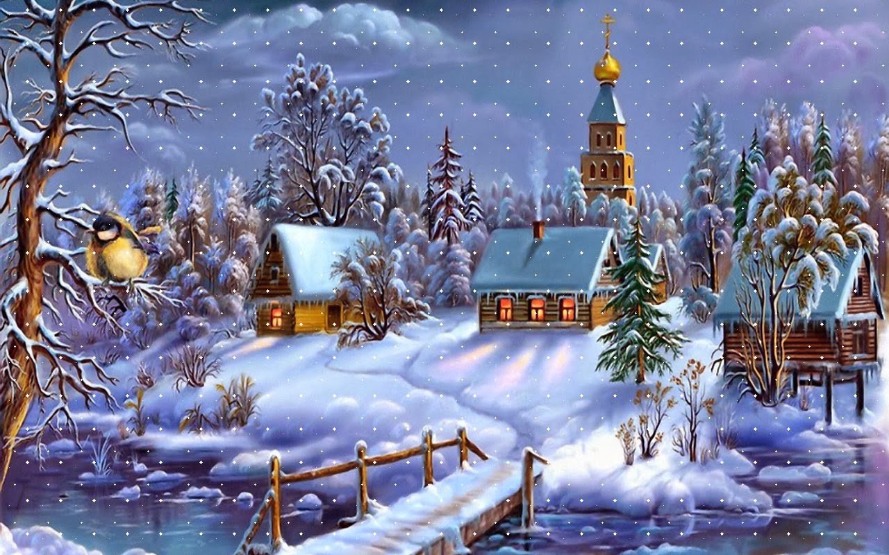 Beautiful Merry Christmas Wallpapers - Christmas Village Wallpaper Hd - HD Wallpaper 