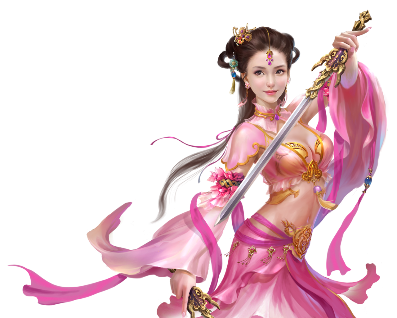 Beautiful Girl With Sword - HD Wallpaper 