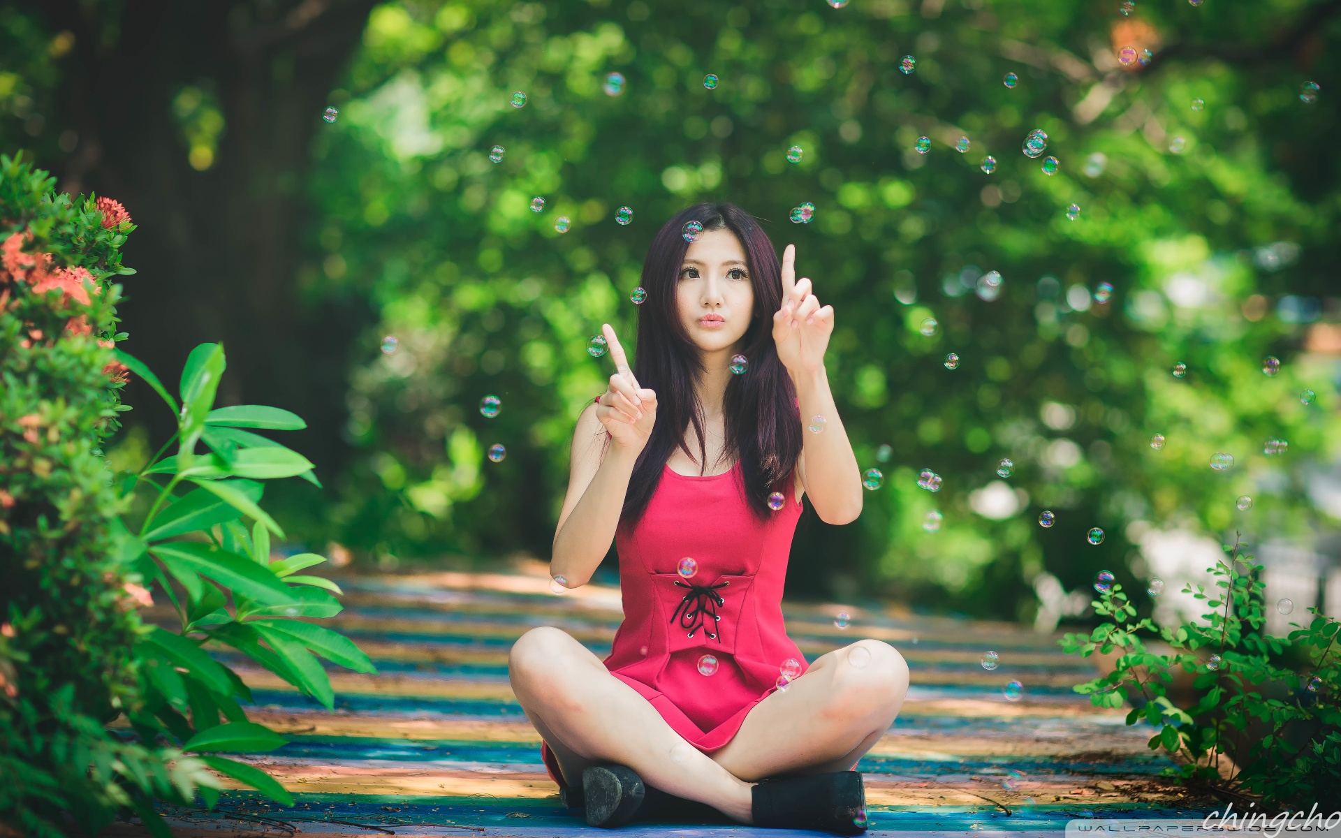 Girl With Bubbles Images Hd - HD Wallpaper 