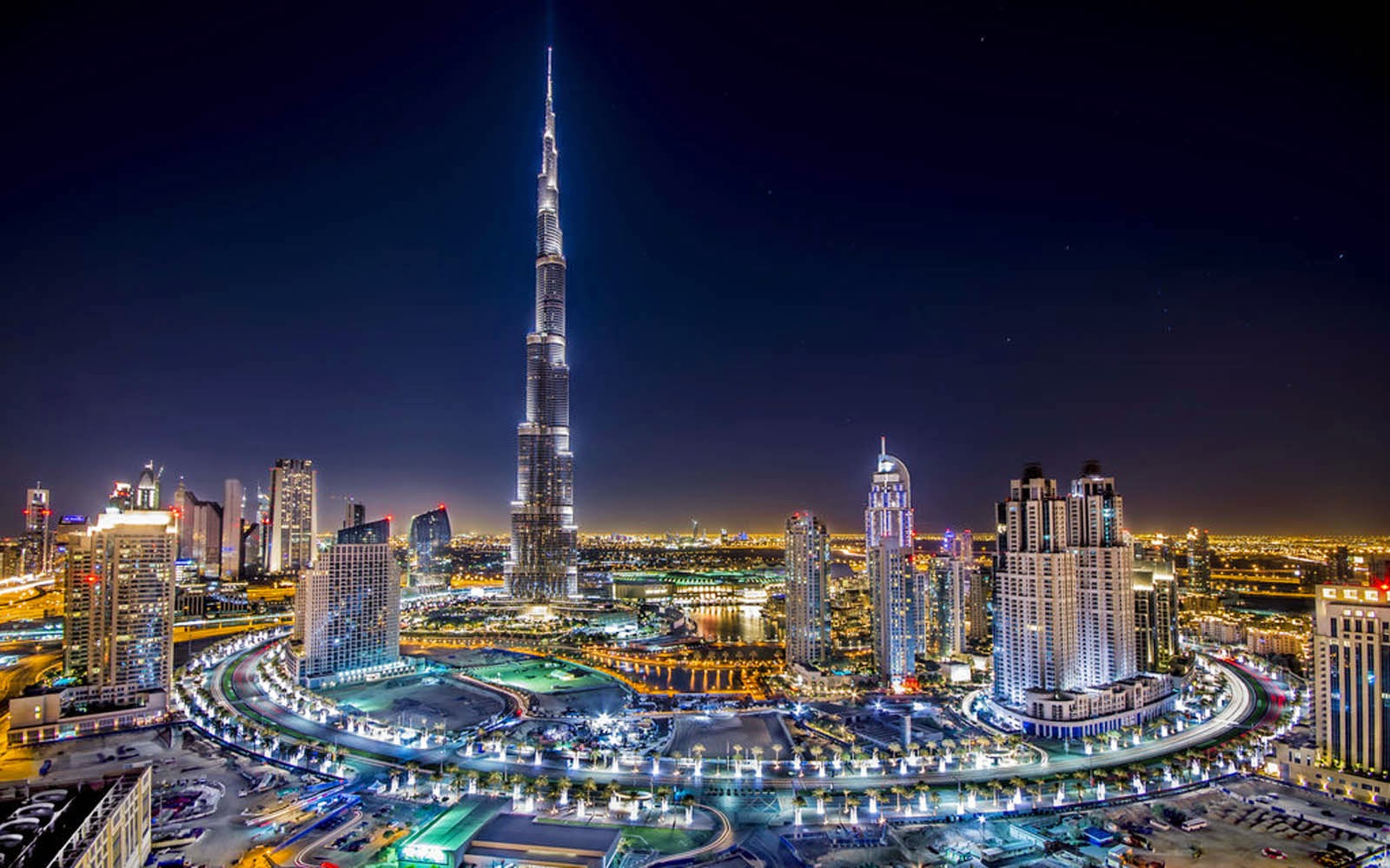 Dubai Burj Khalifa Night - HD Wallpaper 