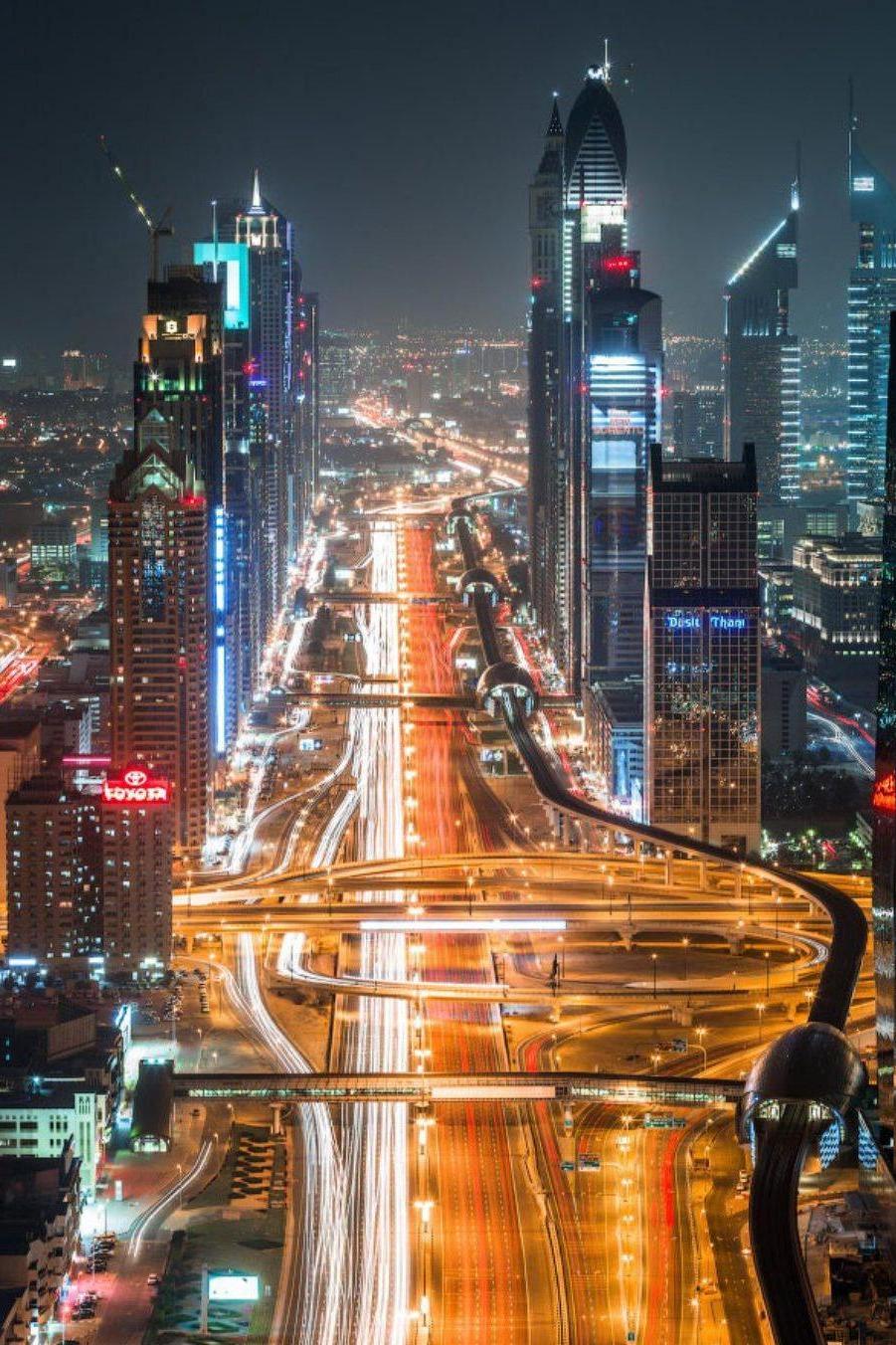 Beautiful Pictures Dubai City Skyline Architecture - اجمل صور من دبي - HD Wallpaper 