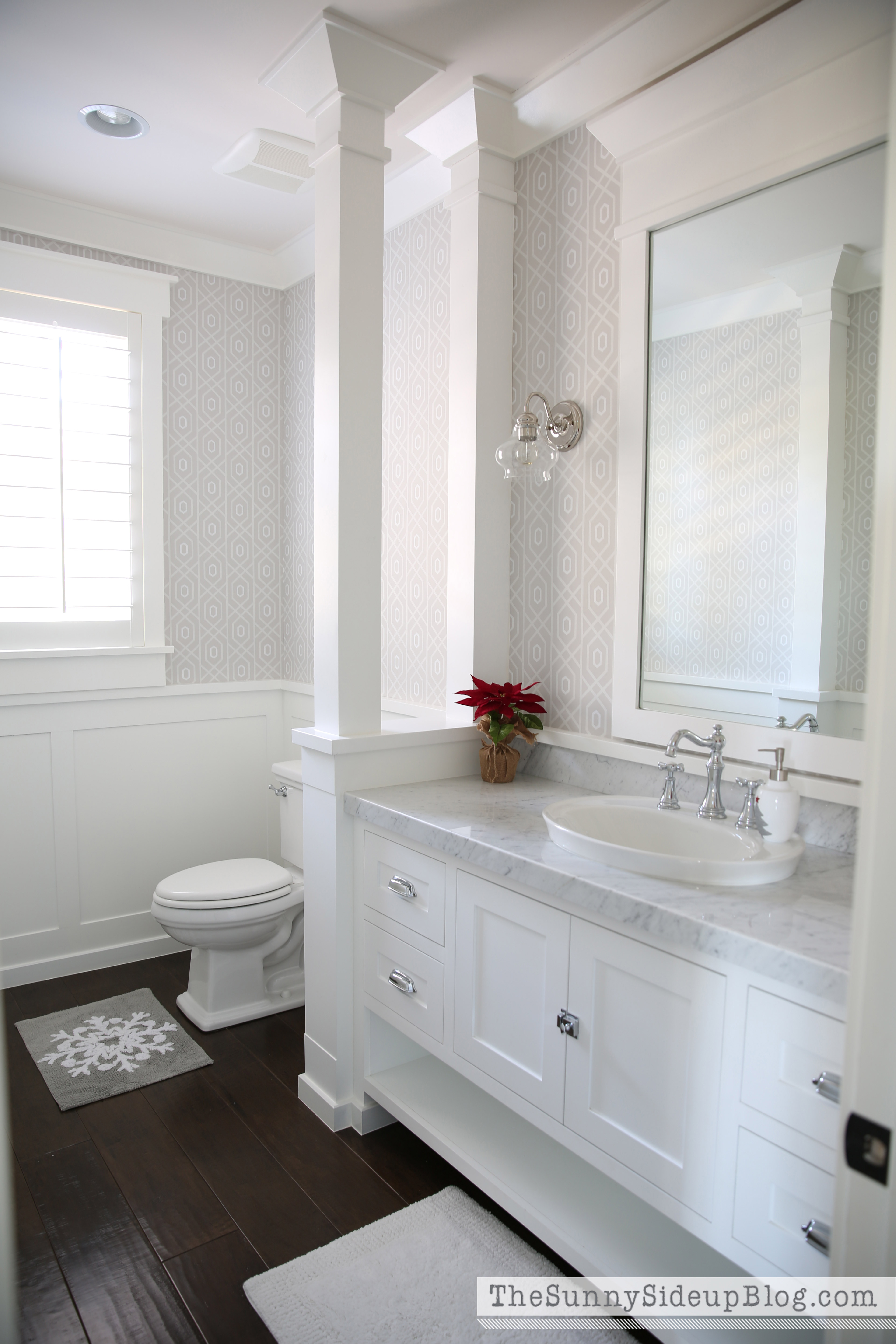 Geometric Wallpaper In Bathroom Bathroom 3840x5760 Wallpaper