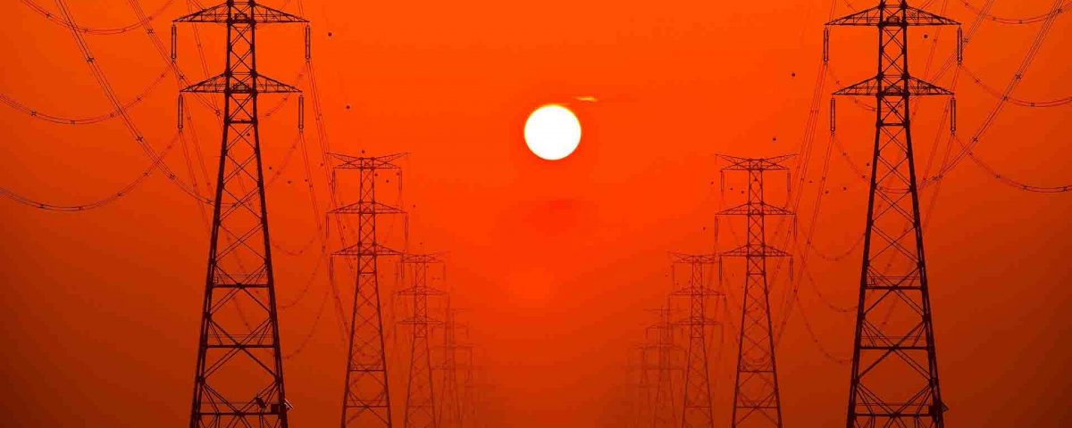 Sunset Behind Power Poles - High Voltage Line - HD Wallpaper 