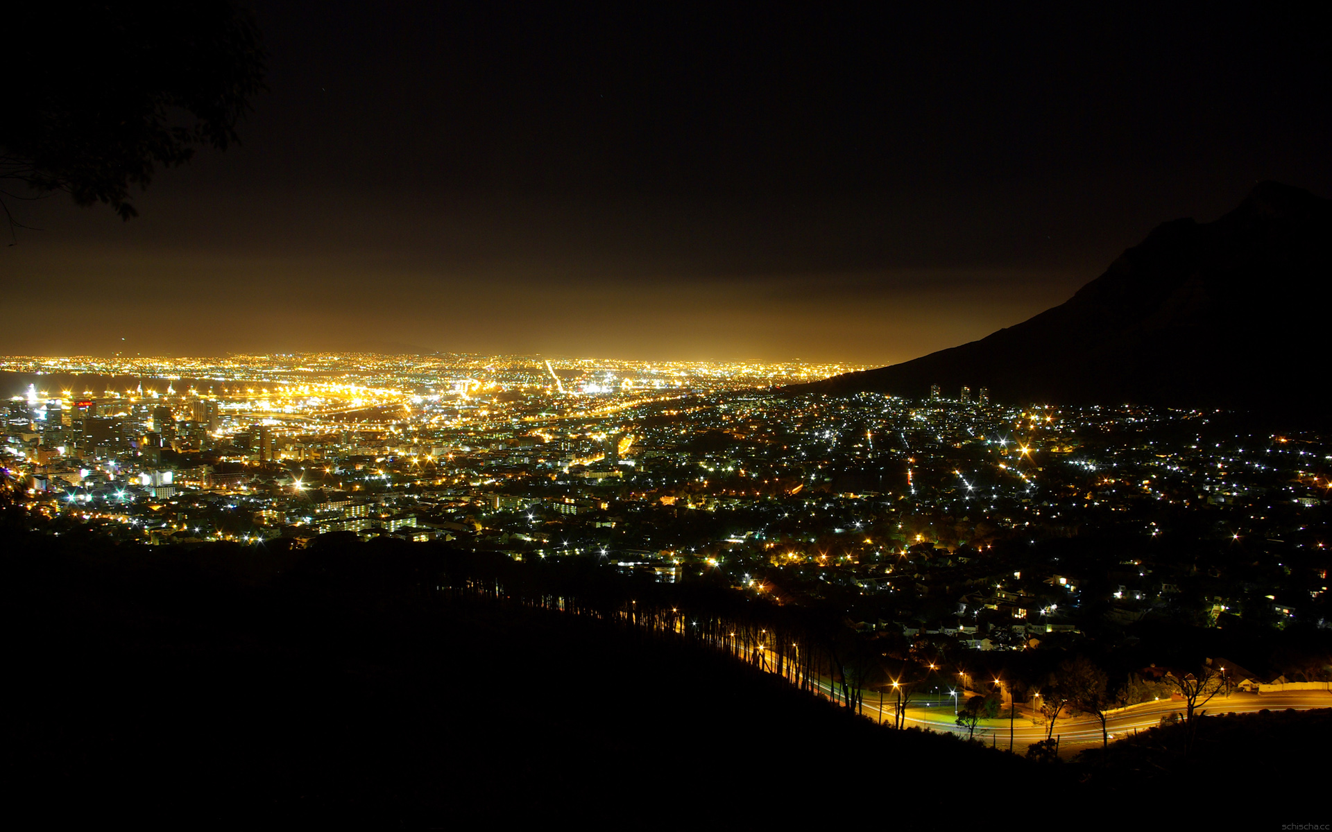 Signal Hill Cape Town At Night - HD Wallpaper 