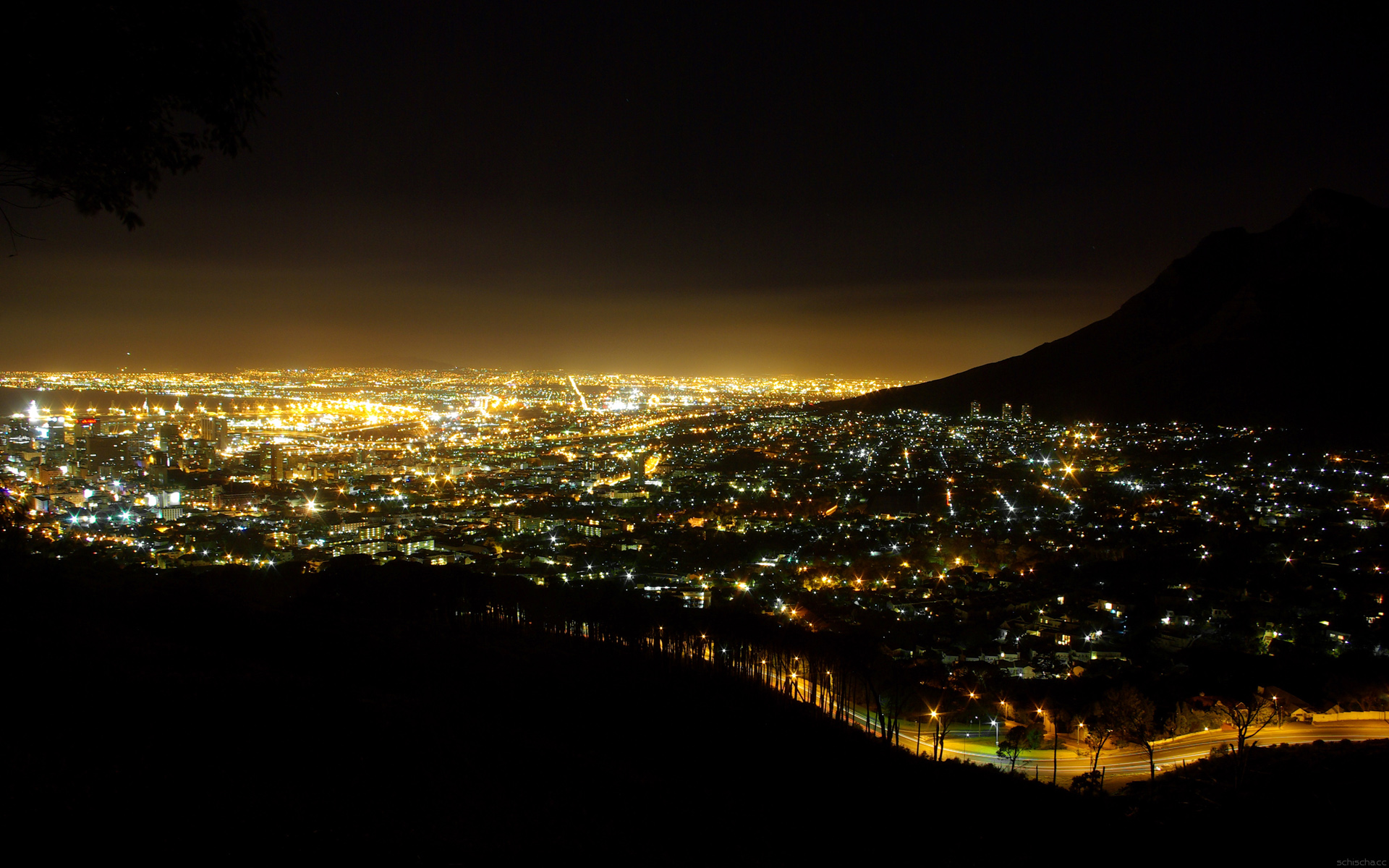 Signal Hill Cape Town At Night 1920x1200 Wallpaper teahub.io