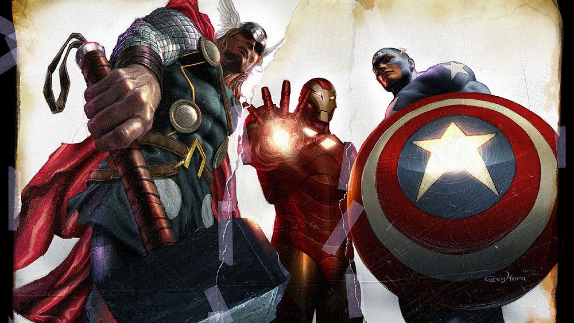 Thor Captain America Comic - HD Wallpaper 