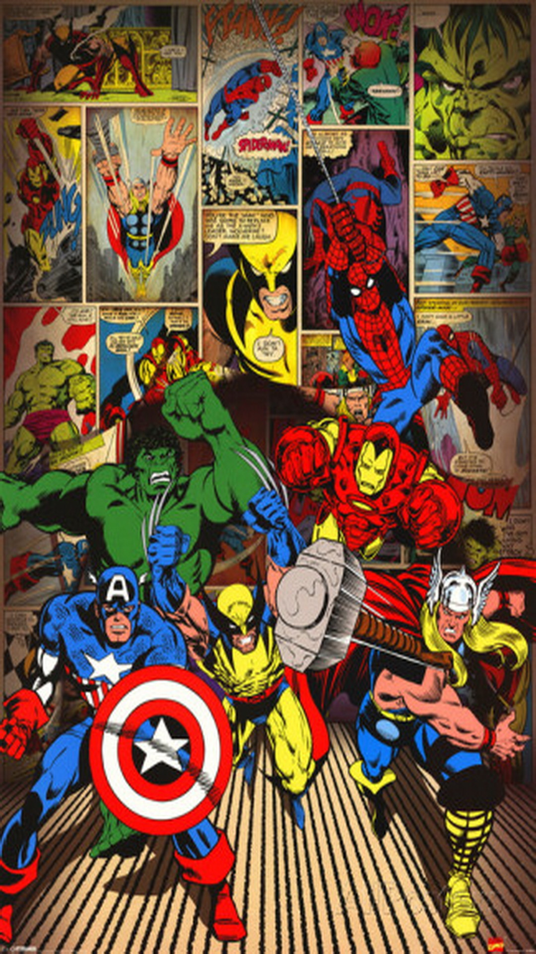 Marvel Here Come The Heroes Iphone 6 Wallpaper, Plus - Posters Comic Marvel - HD Wallpaper 