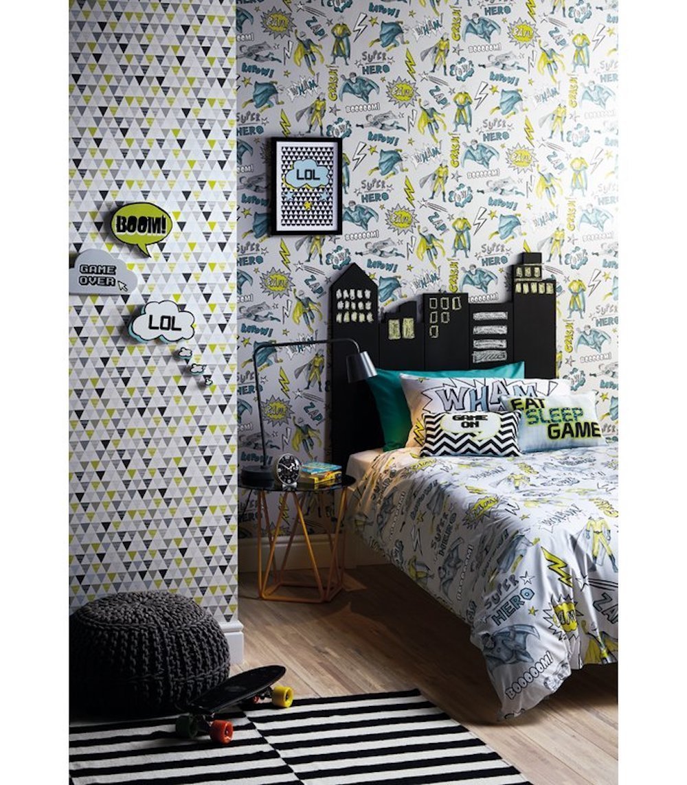 Superhero Duvet Set From Wayfair Superhero Inspired - Superhero Wallpaper For Kids Bedroom - HD Wallpaper 