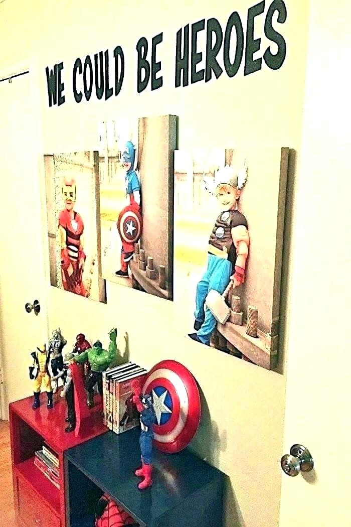 Superhero Room Decor Avengers Bedroom Decorations Superheroes - Bedroom Avengers Room Decor - HD Wallpaper 