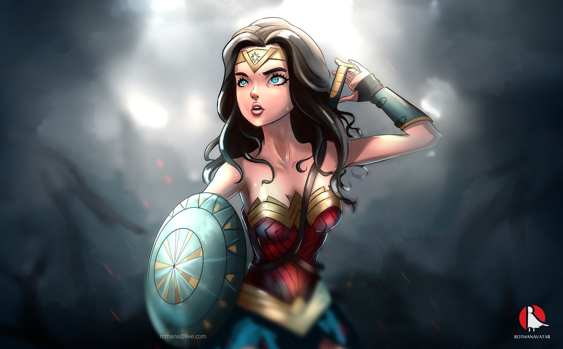 Wonder Woman Cartoon Artwork 
 Data Src Most Popular - Wonder Woman Wallpaper Anime - HD Wallpaper 