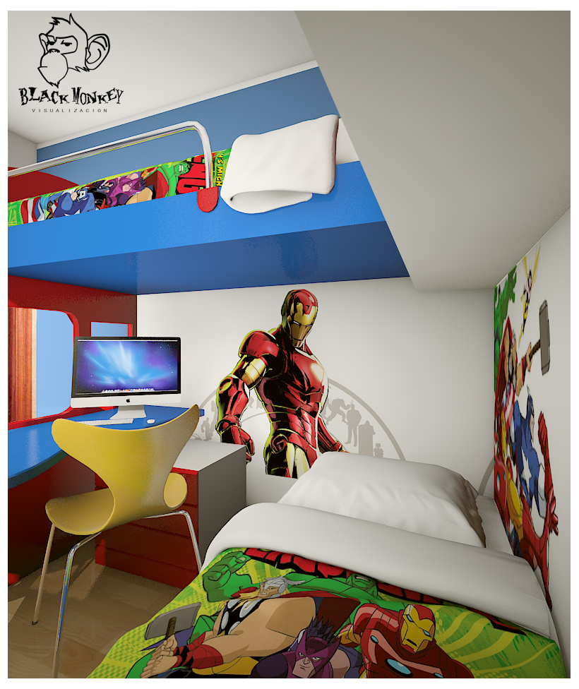 Superhero Toddler Bedding Cool - Cartoon Room Ideas For Boys - HD Wallpaper 