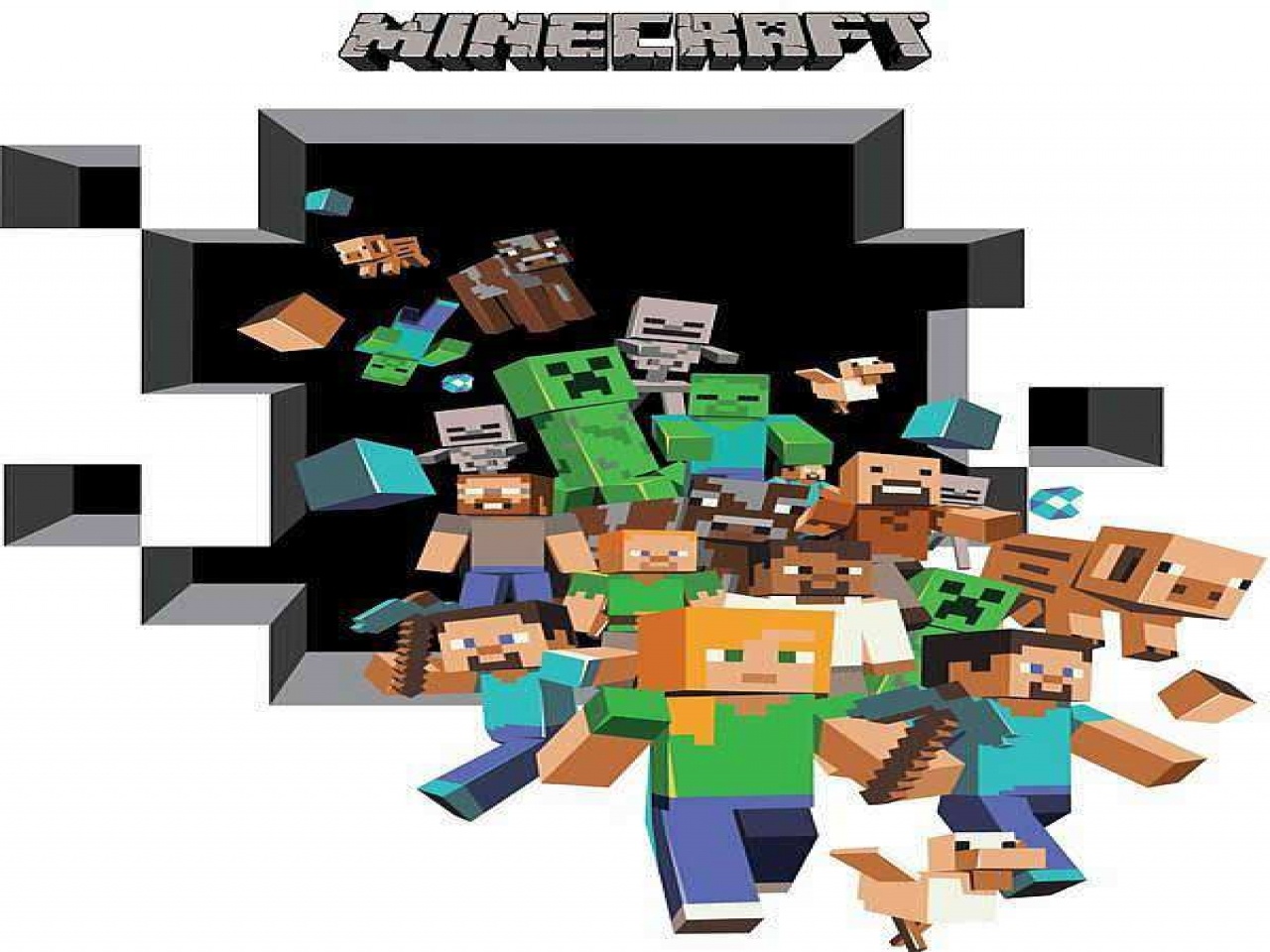 Minecraft Wall Poster - HD Wallpaper 