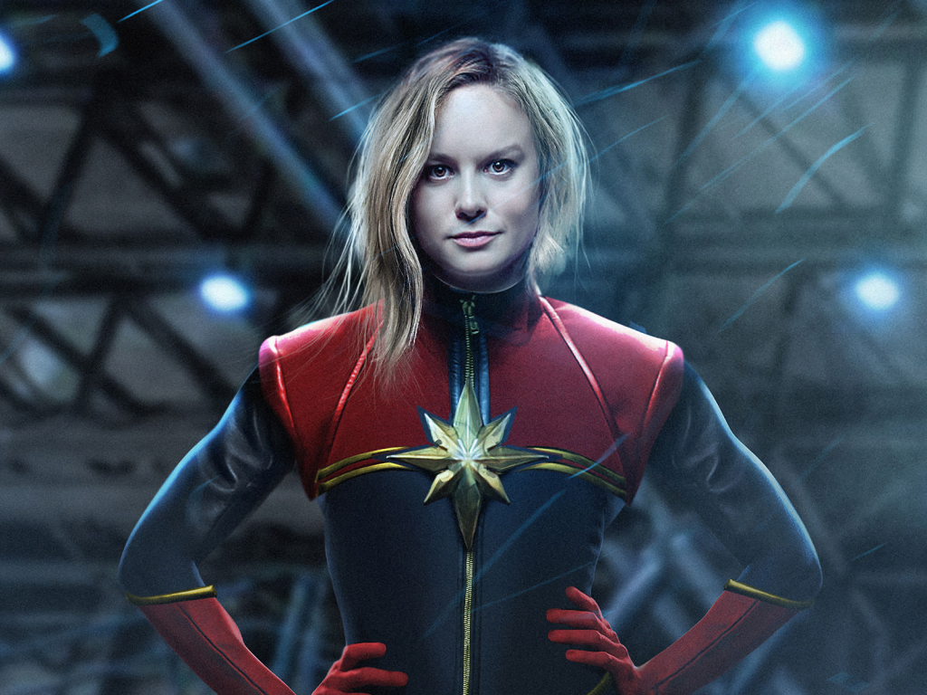 Even Before She Received Her Flight And Energy-beam - Captain Marvel Wallpaper Download - HD Wallpaper 