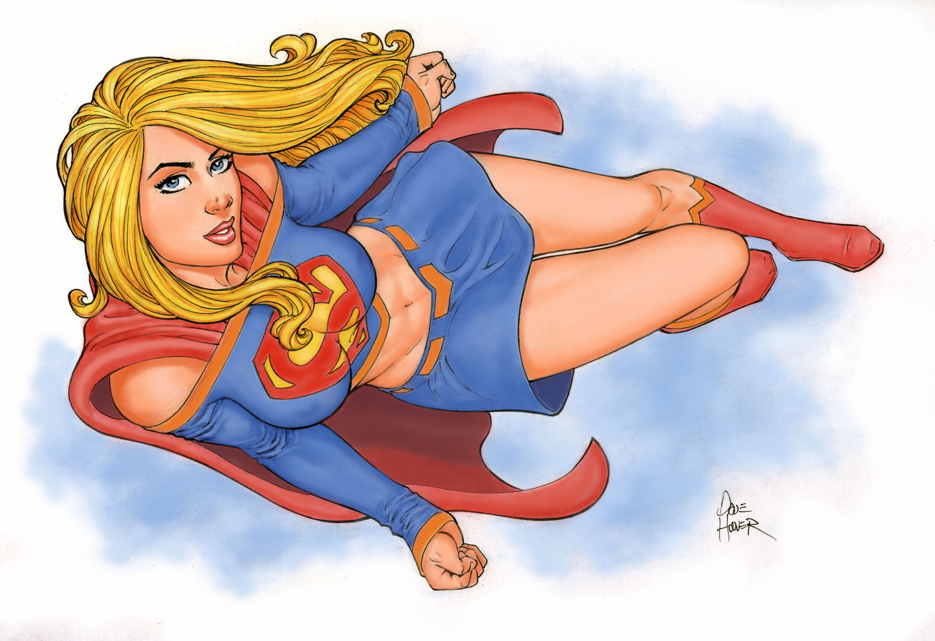 Heroes Comics Supergirl Fantasy Girls Superhero - Superwoman Rubia - HD Wallpaper 
