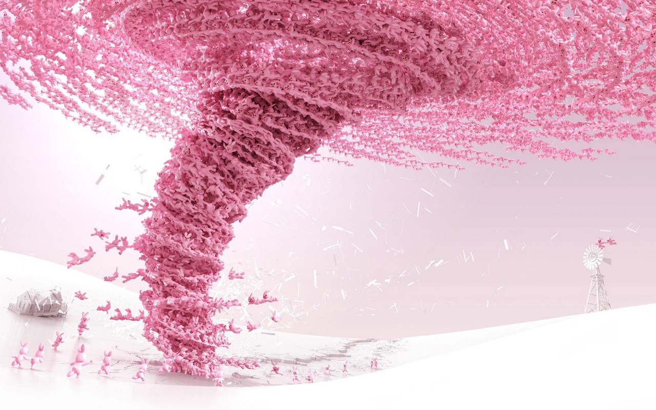 Pink Tornado Wallpapers - Pink Wallpaper Pc - HD Wallpaper 