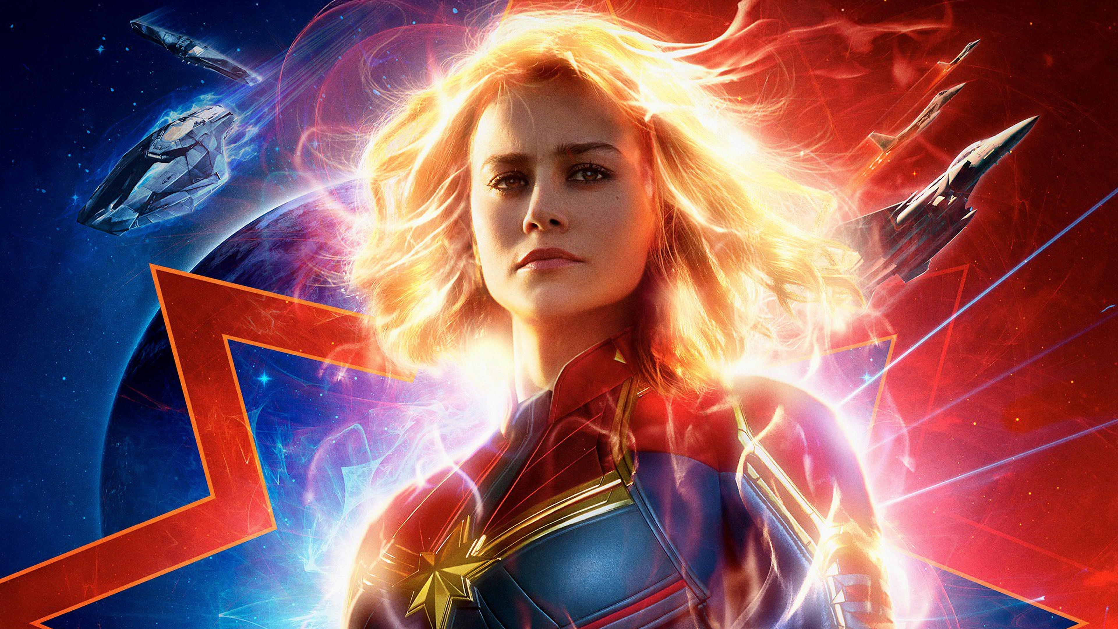 Captain Marvel Wallpaper 4k - HD Wallpaper 