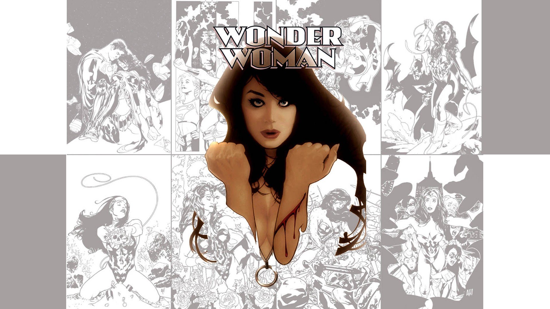 Women Dc Comics Superheroes Illustrations Amazon Heroine - Wonder Woman - HD Wallpaper 