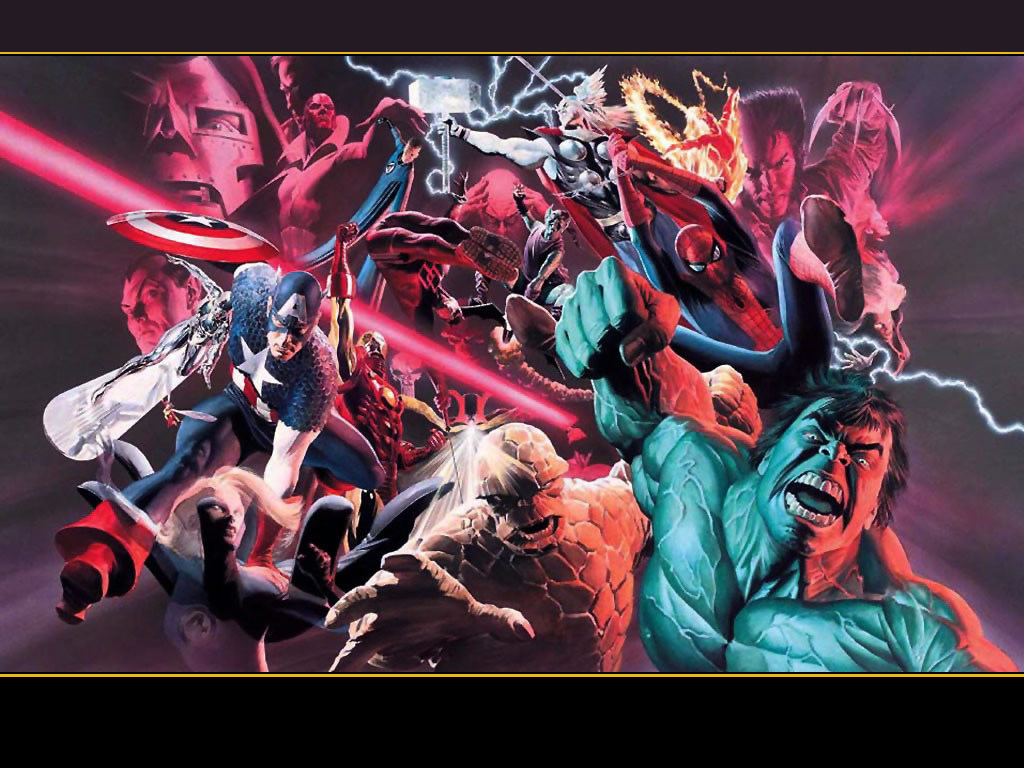 Marvel Heroes - Alex Ross Marvel Art - HD Wallpaper 