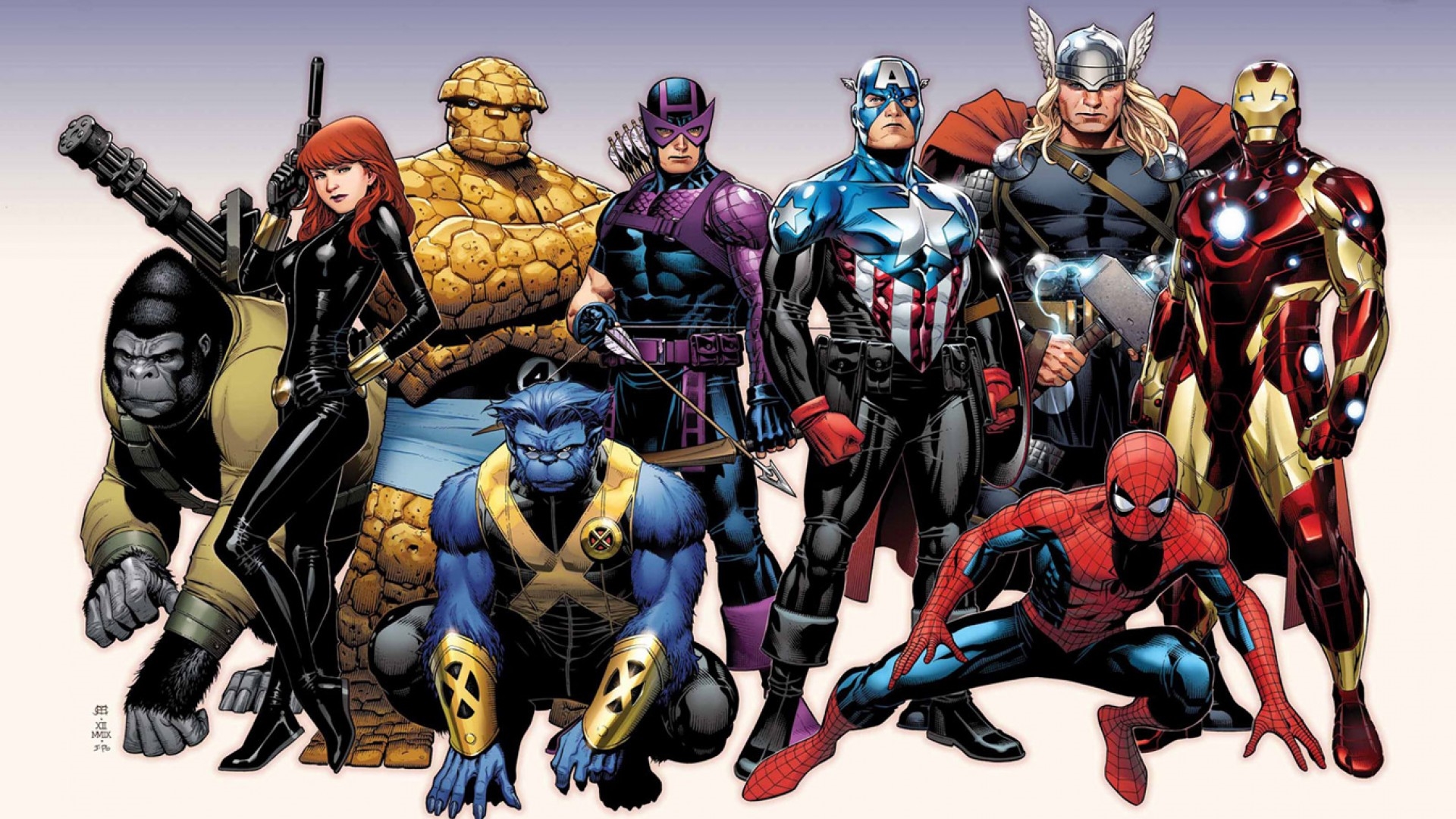 Hd Wallpaper Marvel Heroes Download Hd Wallpaper Marvel - Comic Avengers Team - HD Wallpaper 