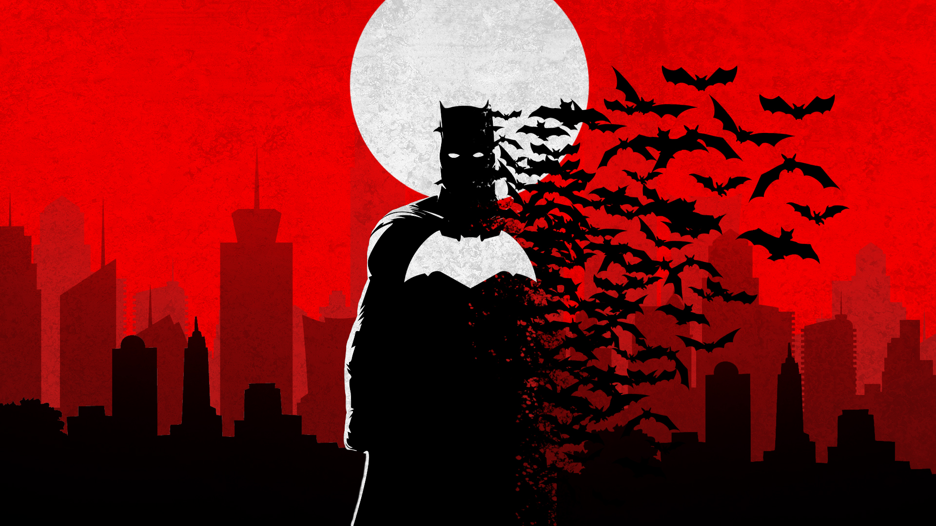 Batman Minimalist Wallpaper Hd - 1920x1080 Wallpaper - teahub.io
