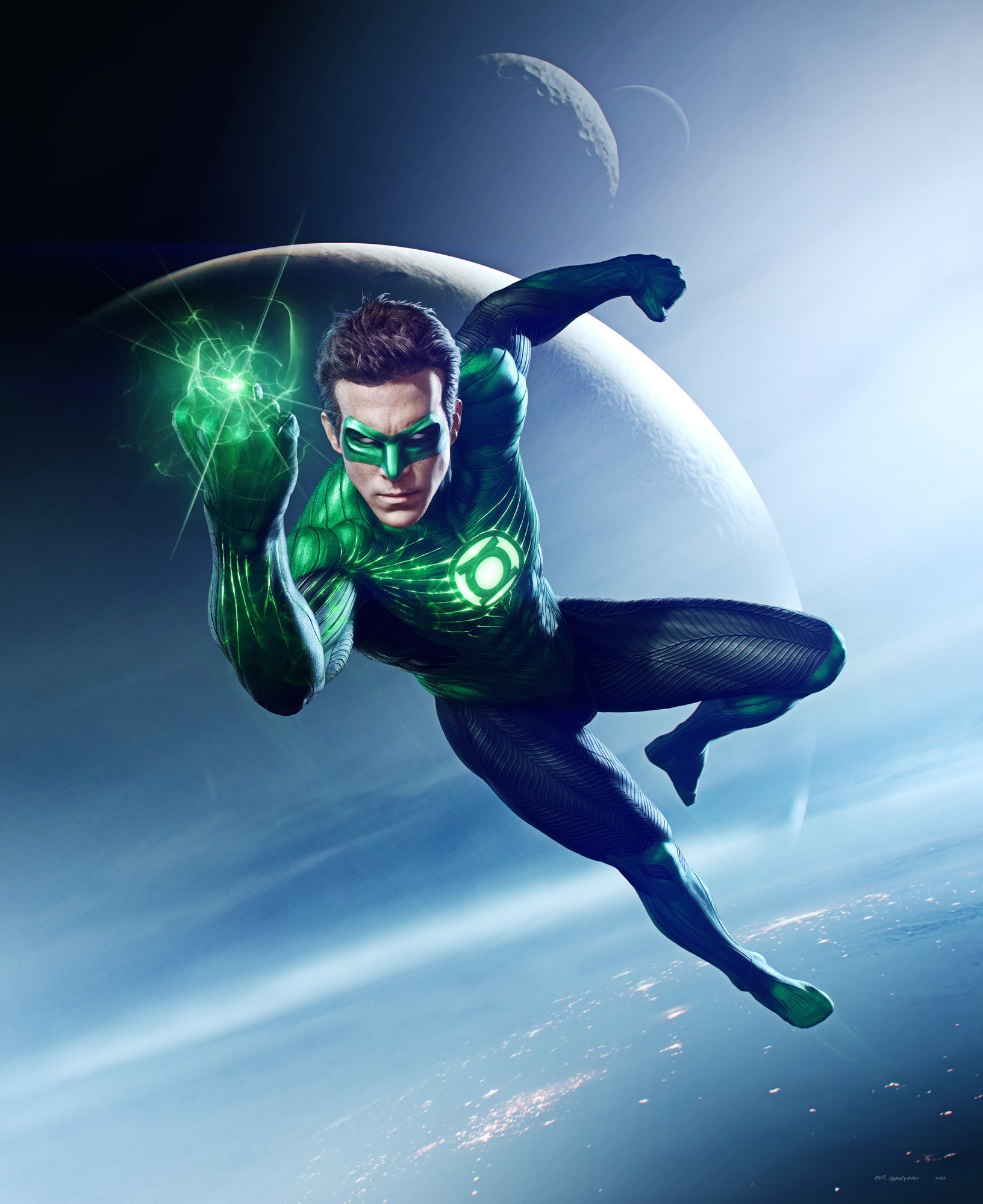 Green Lantern, 3d, Superhero, Mask, Costumes, Flying, - Green Lantern Hal Jordan 2011 - HD Wallpaper 