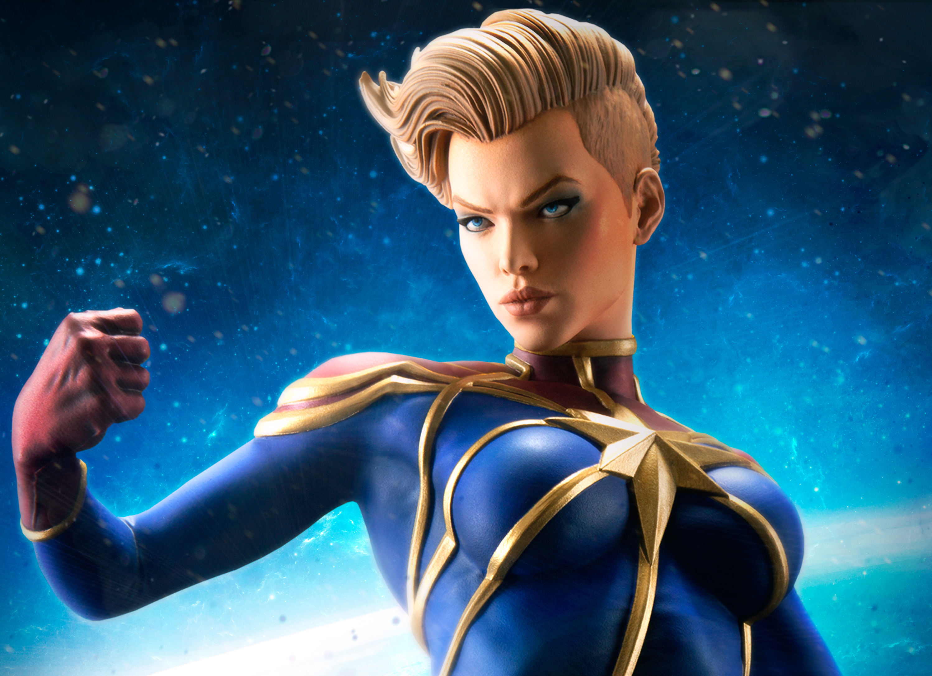 Sideshow Captain Marvel Premium Format Figure - HD Wallpaper 