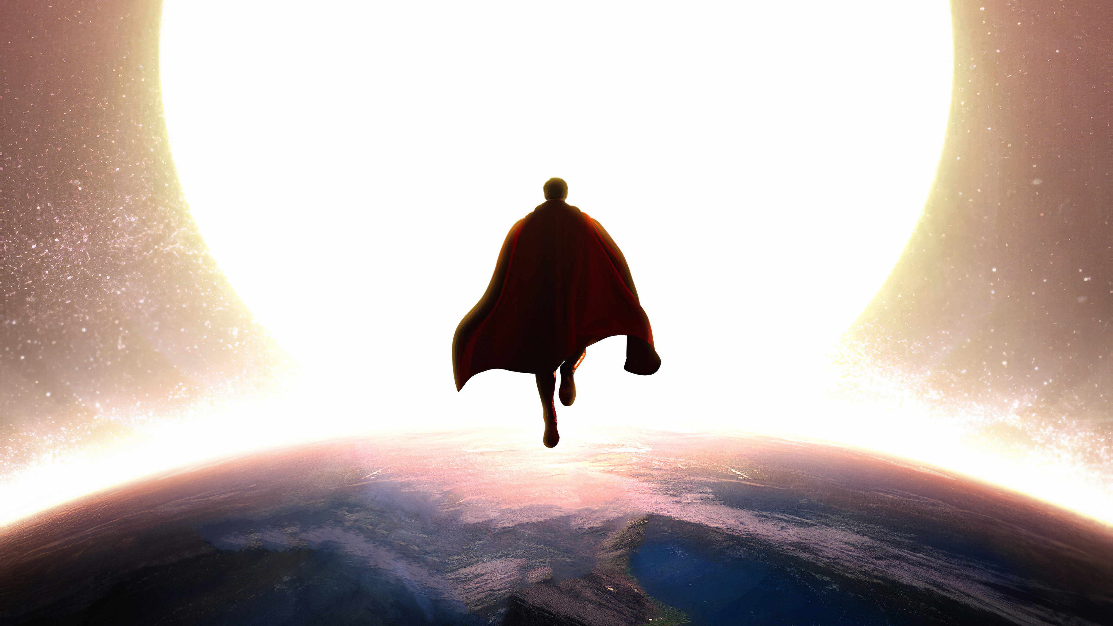 Superman In Sky Art - Time Really Slow Motion & Giant Apes Cover - HD Wallpaper 