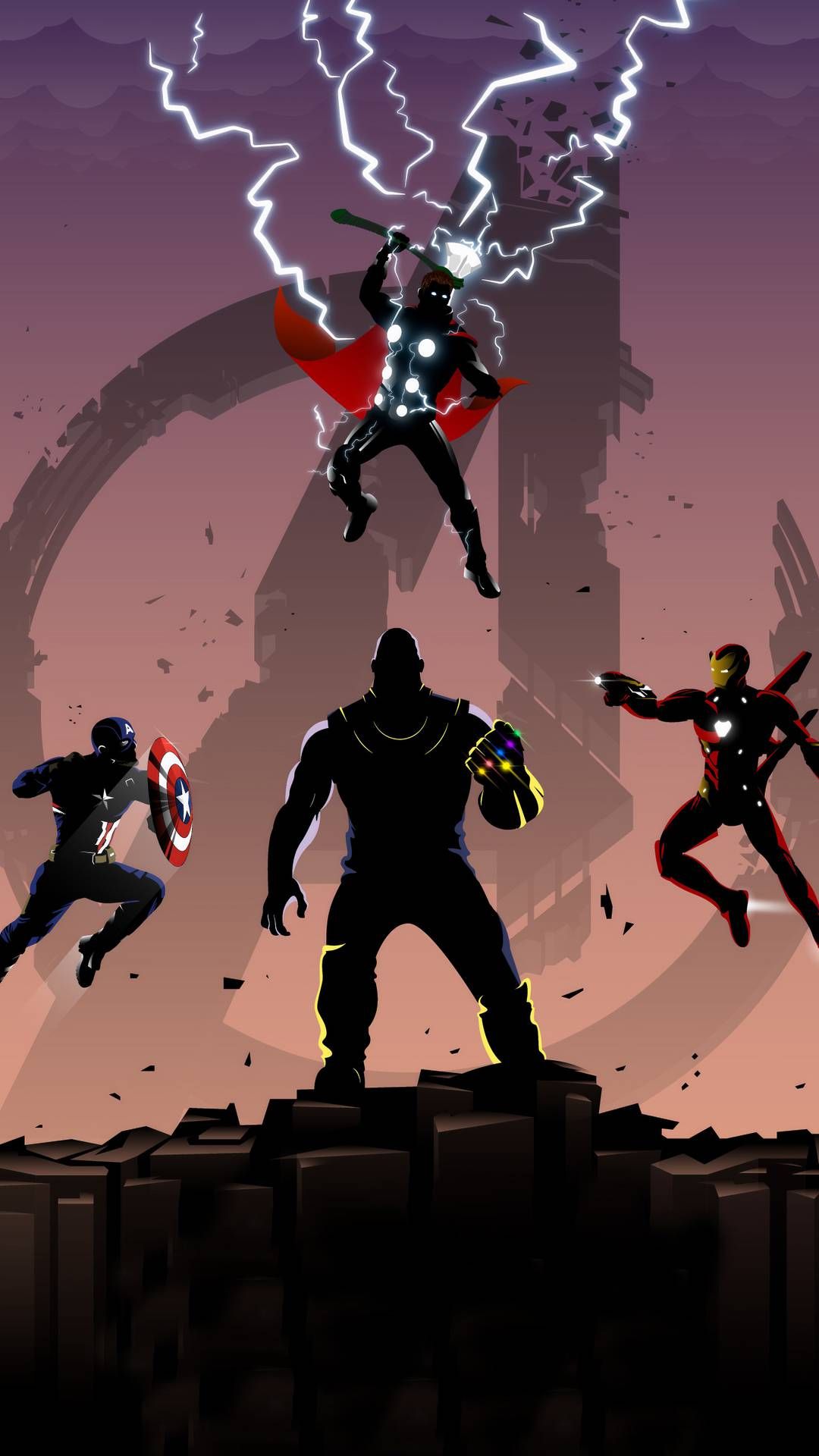 Avengers Endgame Trinity Vs Thanos - HD Wallpaper 