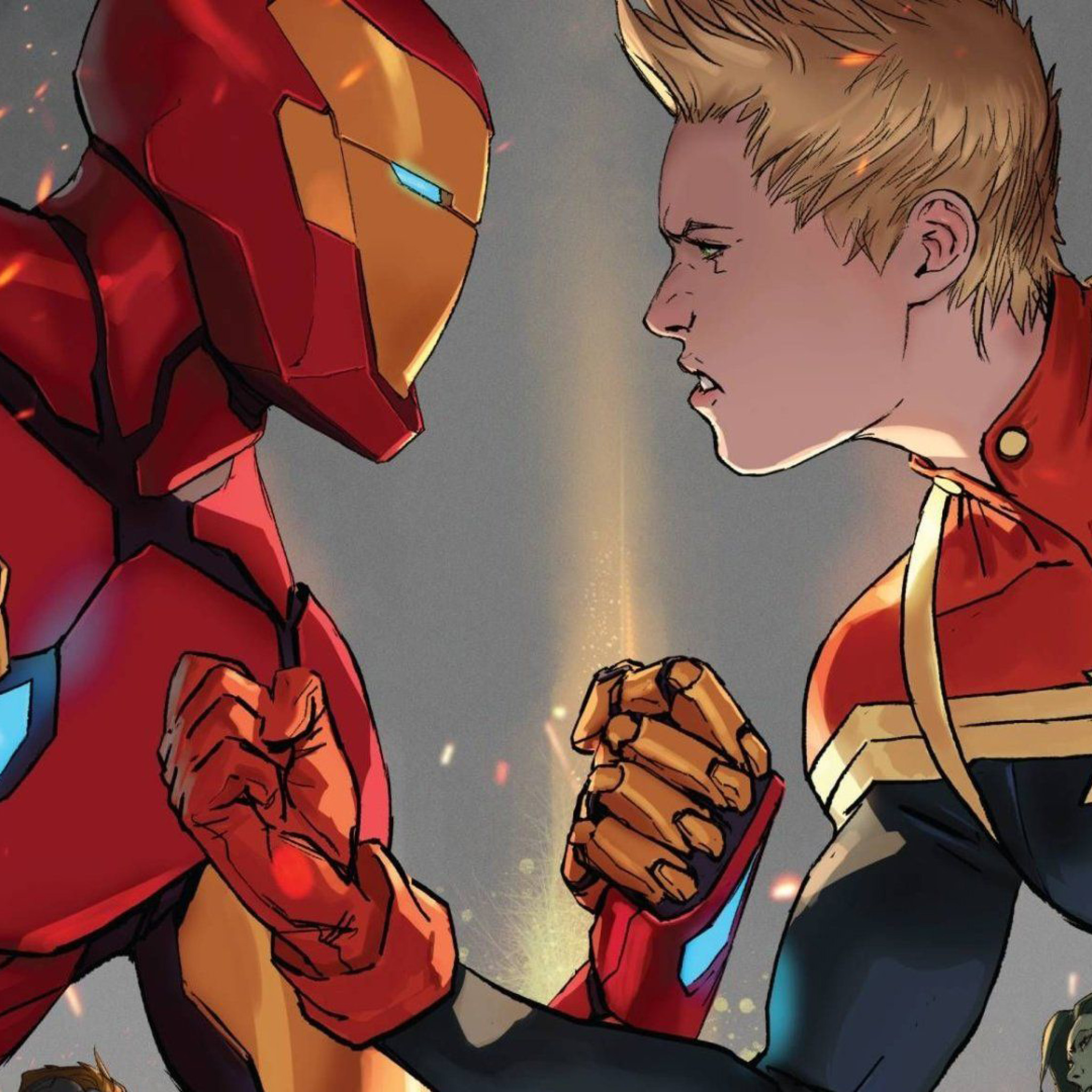 Iron Man Vs Captain Marvel - HD Wallpaper 